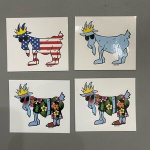 GOAT USA Stickers 4 Pack